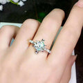 Creative Classic Round Cubic Zirconia Princess Ring Fashion Women's Jewelry view 1