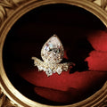European Luxury Gold Tone Large Teardrop Crystal Women's Ring Fashion Jewelry Accessory view 2