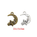 Zinc Alloy Moon Angel Charm Pendant No.186792 for DIY Necklace Bracelet Jewelry Making view 1
