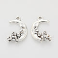 Zinc Alloy Moon Angel Charm Pendant No.186792 for DIY Necklace Bracelet Jewelry Making view 3
