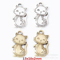 Zinc Alloy Cat Charm Pendant for DIY Necklace Bracelet Jewelry Making view 1