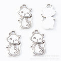 Zinc Alloy Cat Charm Pendant for DIY Necklace Bracelet Jewelry Making view 2