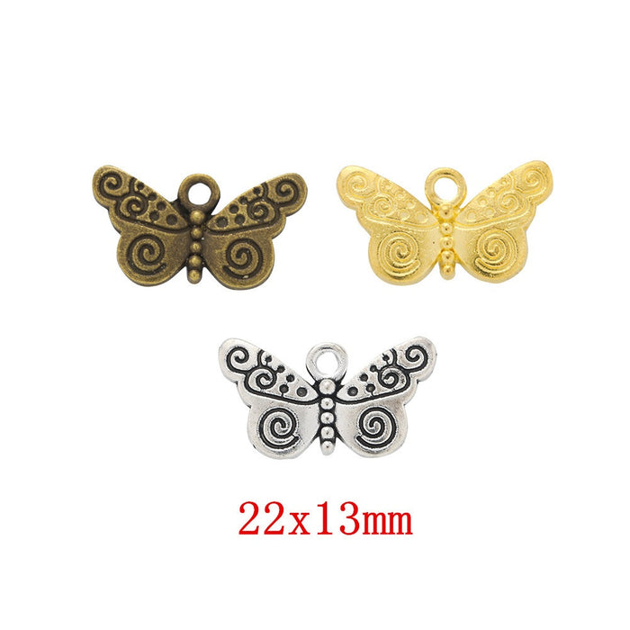 Zinc Alloy Butterfly Charm Pendant No.682257 for DIY Necklace Bracelet Jewelry Making