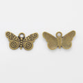Zinc Alloy Butterfly Charm Pendant No.682257 for DIY Necklace Bracelet Jewelry Making view 2