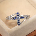 Light Luxury Hollow Micro Pave Zircon Ring For Women, European American Fashion Jewelry view 1