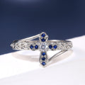 Light Luxury Hollow Micro Pave Zircon Ring For Women, European American Fashion Jewelry view 4
