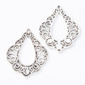 Vintage Zinc Alloy Teardrop Connector Charms For DIY Earrings Dangle Pendant Making view 3