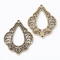 Vintage Zinc Alloy Teardrop Connector Charms For DIY Earrings Dangle Pendant Making view 2