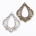 Vintage Zinc Alloy Teardrop Connector Charms For DIY Earrings Dangle Pendant Making view 4
