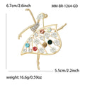 Alloy Hollow Rhinestone Brooch Pin For Elegant Women's Accessories view 5