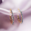 Fresh Campus Style Micro Paved Stud Earrings For Women Trendy Fashion Zircon Ear Jewelry view 2