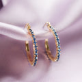 Fresh Campus Style Micro Paved Stud Earrings For Women Trendy Fashion Zircon Ear Jewelry view 1