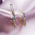 Fresh Campus Style Micro Paved Stud Earrings For Women Trendy Fashion Zircon Ear Jewelry view 3