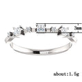 Minimalist Ring With Small Zircon Inlay, Fresh Fashion Women's Finger Jewelry view 5