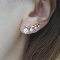Minimalist Square Zircon Stud Earrings, Fresh Campus Style Trendy Women's Ear Jewelry view 1