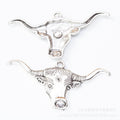 Vintage Zinc Alloy Bull Head Charms For DIY Jewelry Making Necklace Bracelet Accessories view 2