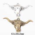 Vintage Zinc Alloy Bull Head Charms For DIY Jewelry Making Necklace Bracelet Accessories view 1