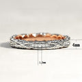 Elegant Women's Two Tone Full Eternity Ring With Micro Pave Stones, Versatile Index Jewelry view 5