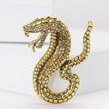 Alloy Rhinestone Cobra Brooch Pin For Suits And Apparel view 2