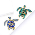 Alloy Rhinestone Turtle Brooch Cute Cartoon Unisex Lapel Pin view 1