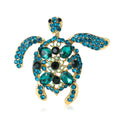 Alloy Rhinestone Turtle Brooch Cute Cartoon Unisex Lapel Pin view 5
