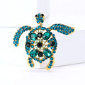 Alloy Rhinestone Turtle Brooch Cute Cartoon Unisex Lapel Pin view 2