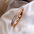 Korean Style Stainless Steel Shell Bangle For Women Minimalist Fashion Statement Bracelet view 1