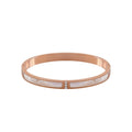 Korean Style Stainless Steel Shell Bangle For Women Minimalist Fashion Statement Bracelet view 5
