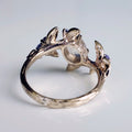 Creative Flower Leaf Shape Zircon Women's Ring, European American Fashion Jewelry view 4