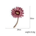 Simple Alloy Enamel Daisy Brooch Lapel Pin For Women's Clothing view 5