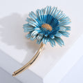 Simple Alloy Enamel Daisy Brooch Lapel Pin For Women's Clothing view 3