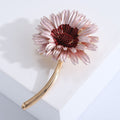 Simple Alloy Enamel Daisy Brooch Lapel Pin For Women's Clothing view 4