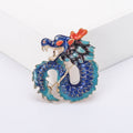 Alloy Enamel Zodiac Dragon Brooch Men Suit Lapel Pin view 4