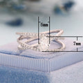 European American Creative Women's Zircon Ring Simple Fashion Jewelry Accessory view 5