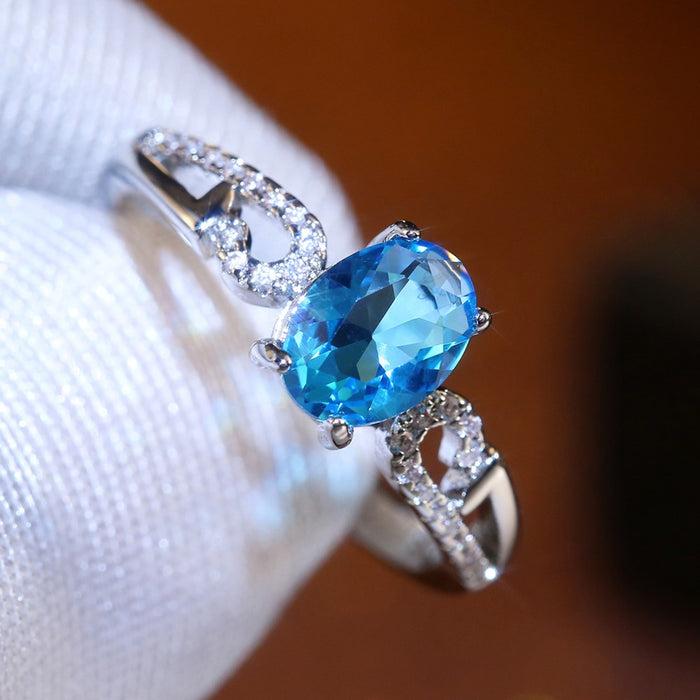 New Minimalist Women's Ring With Inlaid Zircon Stone, Personalized Fashion Finger Jewelry