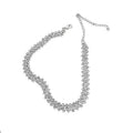 Copper Full Rhinestone Geometric Choker Necklace Korean Style Fashion Collarbone Jewelry view 5