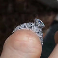Fashion Women Stackable Ring Set, Classic Six Prong Zircon Ring Jewelry For view 4
