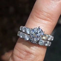 Fashion Women Stackable Ring Set, Classic Six Prong Zircon Ring Jewelry For view 6