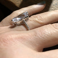Minimalist Large Zircon Women's Ring, Elegant Fashion Finger Ring For Jewelry view 4