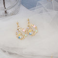 Elegant Alice Rabbit Enamel Alloy 925 Silver Post Cartoon Dangle Studs For Women Girls Earrings view 3