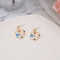 Elegant Alice Rabbit Enamel Alloy 925 Silver Post Cartoon Dangle Studs For Women Girls Earrings view 4