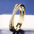 Simple Two Tone Copper Silver Plated Ring, European American Fashion Finger Jewelry Accessory view 4
