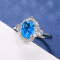Luxury Four Prong Zircon Women's Ring, European American Couple Proposal Jewelry view 4