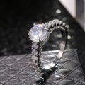 Elegant High Quality Women's Wedding Ring, Fashion Finger Ring Hand Jewelry For view 2