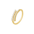Baroque Faux Pearl Geometric Ring For Women Minimalist Fashion OL Index Knuckle Jewelry view 5