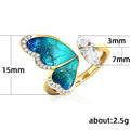 European Style Creative Butterfly Wing Adjustable Open Ring For Women view 4