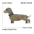 Alloy Rhinestone Dog Brooch Pin For Animal Themed Lapel Decoration view 5