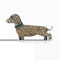 Alloy Rhinestone Dog Brooch Pin For Animal Themed Lapel Decoration view 2