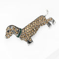 Alloy Rhinestone Dog Brooch Pin For Animal Themed Lapel Decoration view 3