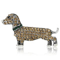 Alloy Rhinestone Dog Brooch Pin For Animal Themed Lapel Decoration view 1